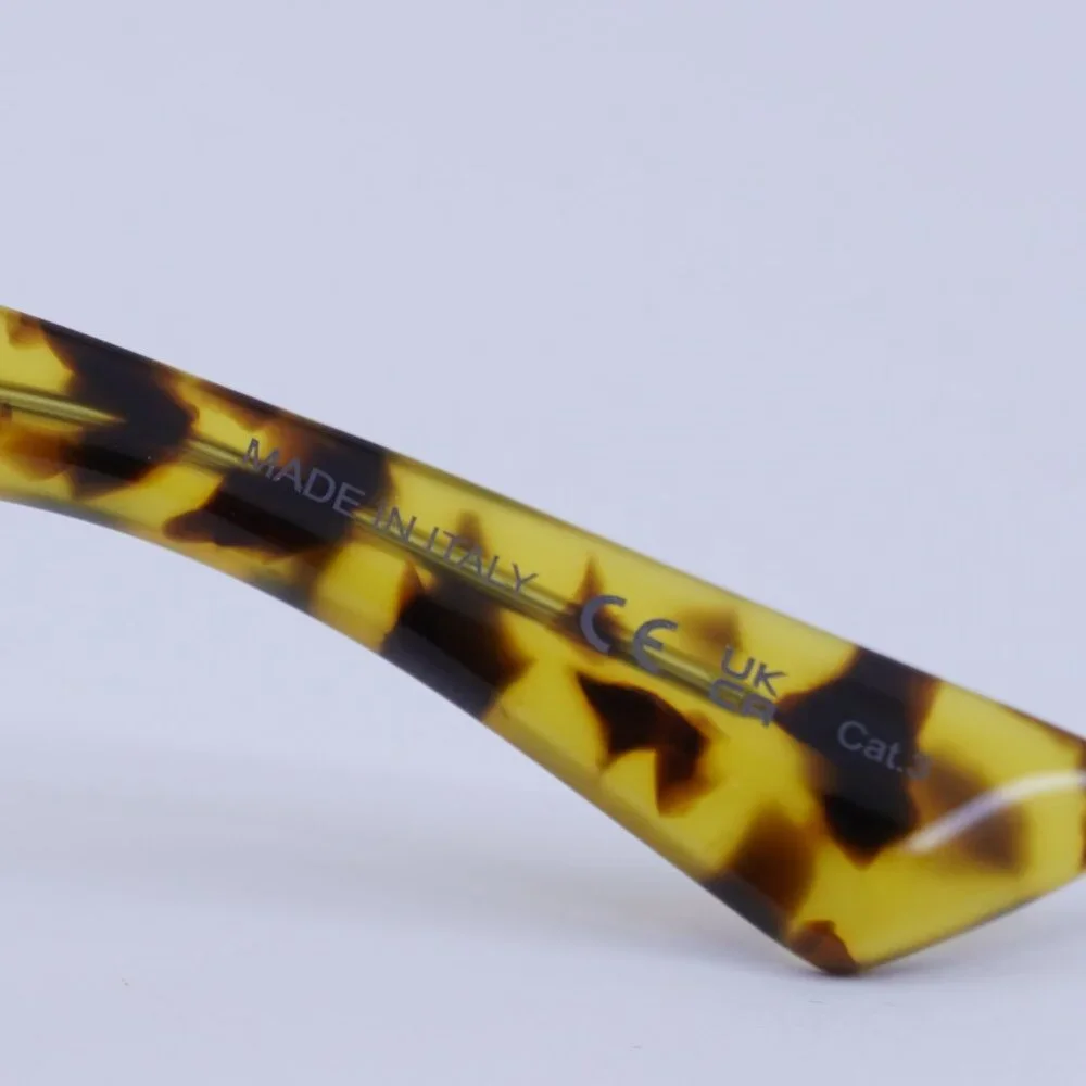 Saint Laurent SL762 004 Sunglasses Ochra/Spotted Havana Square Frame